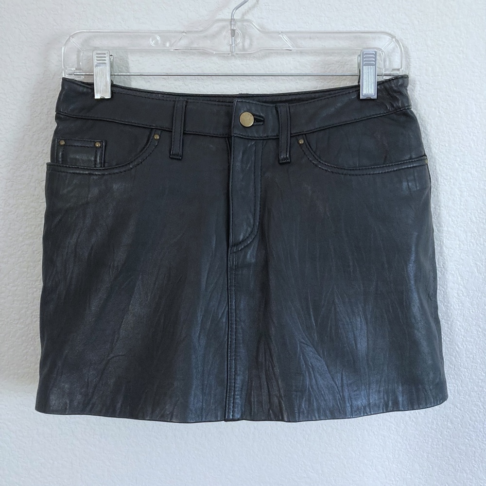 Translation Leather Mini Skirt Size XS